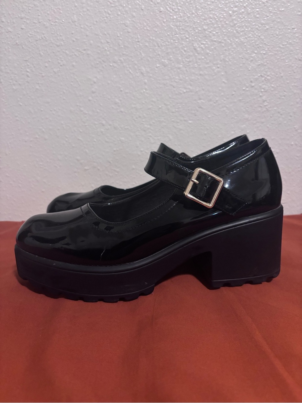 Black Mary Jane Platform Pump - Buckle Strap - EU 40 / US 9